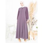 Beyza 3453 Kolları Pilise Detaylı Fermuarlı Lila Ferace