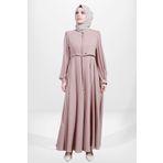 Beyza 3908 Tesettür Ferace Kloş K.Bej