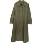Beyza Betül Kolları Saten Leopar Astarlı Oversize Trençkot - Haki - 48