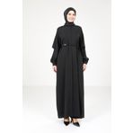 Beyza Çift Kol Siyah Renk Ferace 9169