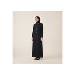 Beyza Giyim 9558 Ferace Kare Aksesuarlı Siyah