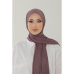 Beyzak Açık Mürdüm Luxury Penye Şal - Kadın Tesettür Jersey Hijab Lycra Shawl
