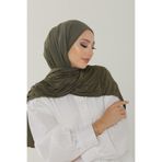 Beyzak Haki Luxury Penye Şal - Kadın Tesettür Jersey Hijab Lycra Shawl