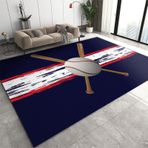 Beyzbol Baskılı Alan Halısı, Yumuşak Peluş Kaymaz Halı, Yatak Odası, Yemek Odası ve Salon için, Şık Ev Dekoru, 100 x 150 cm, Spor Taraftarları için