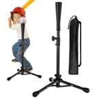 Beyzbol için vuruş tee, tee top standı,Düzeltilmiş Yükseklik T Top vuruş tişört | Çanta ergonomik standı ile tripod, voleybol sahası için yeniden kullanılabilir 3-8 Güvenlik Taşınabilir