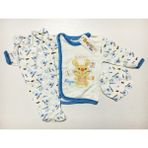 Beyzi Bebe Rabbit Tavşanlı 3lü Hastane Çıkış Seti Mavi - 0 - 1 Ay - Beyaz - Mavi