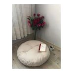 Beyzima Krem Mini Yer Minder Yer Puf 60X60 Cm