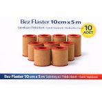 Bez Flaster 10 Cm X 5 M Sabitleyici Tıbbi Bant Kahverengi Bez Flaster Güçlü Yapışkanlı 10 Adet