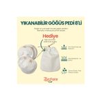 BEZHANE Yıkanabilir 8'li Kumaş Göğüs Pedi