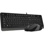 Bezos A4 Tech F1010 Q USB Gri mm Kablolu Klavye Mouse Set - Renkli