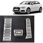Bezos Audi A3 Q3 Uyumlu Otomatik Vites Pedal Seti Gaz Fren Ayak Dayama Takımı 3 Parça Krom - Belirtilmemiş