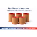 Bezos Bez Flaster 10 cm x 5 M Sabitleyici Tıbbi Bant Kahverengi Bez Flaster Güçlü Yapışkanlı 5 Adet - 0 - 1 Ay