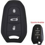 Bezos Citroen C4 Picasso Ds3 Ds4 Ds5 Ds6 Uyumlu Silikon Oto Anahtar Kumanda Kabı Kılıf Siyah - Belirtilmemiş