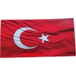 Bezos Türk Bayrağı Oto Sticker Küçük Kırmızı Beyaz 16X8CM - Belirtilmemiş