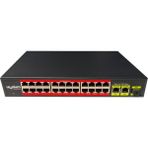 Bezos Uranıum POE-2421SFP-300W 24 Port 10/100+2X Gıgabıt Uplınk +1xsfp Rackmount Swıtch (Realtek Chıpset)