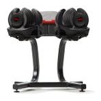Bezt Pro Sports Ayarlanabilir Dambıl seti 2 x 40KG Kırmızı + Stand - 2 x 40 Kg - Siyah - Kırmızı