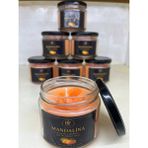 Bf Candle El Yapımı Mandalina Kokulu Mum Kalıcı ve Yoğun Koku Cam Kavanozda Dekoratif Mum