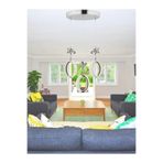 B&F STORE NEW STYLE OVAL 3LÜ KROM LEDLİ AVİZE KELEBEK SÜSLÜ