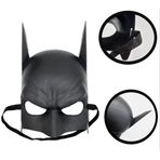 BFS Siyah Renk Çocuk Boy Arkadan Lastikli Batman Maskesi 20x14 cm