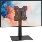 BFTOU 13 ″ –43 ″ TV'ler için Evrensel TV Standı Döner 4 Seviye Yüksekliği Ayarlanabilir Masa Üstü TV Montaj Standı 80 lbs'ye kadar tutar