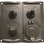 Bfy 3'lü Swıtch Panel Çakmak Soketli 95x105mm
