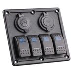 BFY Switch Panel 4'lü. USB + 12V Çakmaklık