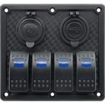 Bfy Switch Panel 4'Lü Usb + Çakmaklık