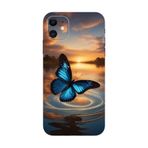 BG AKSESUAR Apple iPhone 11 ile Uyumlu Kamera Korumalı HD Baskılı Silikon Kılıf, Kelebek5