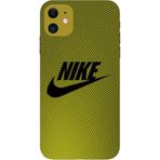 BG AKSESUAR Apple iPhone 11 ile Uyumlu Kamera Korumalı HD Baskılı Silikon Kılıf, Sarı-Siyah