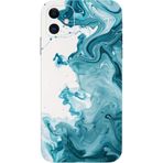 BG AKSESUAR Apple iPhone 11 ile Uyumlu Kamera Korumalı HD Baskılı Silikon Kılıf, Turkuaz