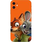 BG AKSESUAR Apple iPhone 11 ile Uyumlu Kamera Korumalı HD Baskılı Silikon Kılıf, Turuncu