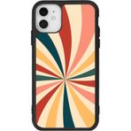 BG AKSESUAR Apple iPhone 11 ile Uyumlu Vintage Tasarım Siyah Silikon Kılıf, Mat, Şok Emici, Koruyucu Kapak