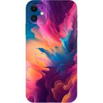 BG AKSESUAR Apple iPhone 12 ile Uyumlu Kamera Korumalı HD Baskılı Silikon Kılıf, Çok Renkli