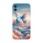 BG AKSESUAR Apple iPhone 12 ile Uyumlu Kamera Korumalı HD Baskılı Silikon Kılıf, Kelebek6