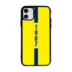 BG AKSESUAR Apple iPhone 12 Mini ile Uyumlu Fenerbahçe Sarı Lacivert Temalı Telefon Kılıfı, Yumuşak Silikon, Koruyucu, Şok Emici Kapak