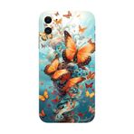 BG AKSESUAR Apple iPhone 12 Mini ile Uyumlu Kamera Korumalı HD Baskılı Silikon Kılıf, Kelebek10