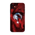 BG AKSESUAR Apple iPhone 12 Mini ile Uyumlu Kamera Korumalı HD Baskılı Silikon Kılıf, Kurt9