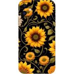 BG AKSESUAR Apple iPhone 12 Mini ile Uyumlu Kamera Korumalı HD Baskılı Silikon Kılıf, Sarı Çiçek Desenli