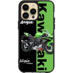 BG AKSESUAR Apple iPhone 12 Pro ile Uyumlu Siyah Silikon Baskılı Kılıf, Kawasaki Ninja Motif, Yumuşak ve Dayanıklı Koruma