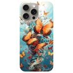 BG AKSESUAR Apple iPhone 12 Pro Max ile Uyumlu Kamera Korumalı HD Baskılı Silikon Kılıf, Kelebek10