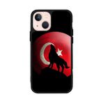 BG AKSESUAR Apple iPhone 13 ile Uyumlu Göktürkçe Türk Yazılı, Mat Siyah, Yumuşak Silikon, Koruyucu, Şok Emici Kapak Kılıf