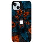 BG AKSESUAR Apple iPhone 13 ile Uyumlu Kamera Korumalı HD Baskılı Silikon Kılıf, Mavi-Turuncu
