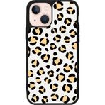 BG AKSESUAR Apple iPhone 13 Mini ile Uyumlu Leopar Desenli Silikon Kılıf, Mat, Şok Emici, Koruyucu Kapak, Siyah-Sarı