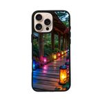 BG AKSESUAR Apple iPhone 13 Pro ile Uyumlu Doğa Manzara Temalı, Mat Siyah, Yumuşak Silikon, Şok Emici Koruyucu Kılıf