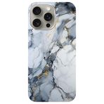 BG AKSESUAR Apple iPhone 13 Pro ile Uyumlu Kamera Korumalı HD Baskılı Silikon Kılıf, Beyaz Mermer Desen