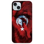 BG AKSESUAR Apple iPhone 14 Plus ile Uyumlu Kamera Korumalı HD Baskılı Silikon Kılıf, Kurt9