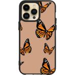 BG AKSESUAR Apple iPhone 14 Pro ile Uyumlu Kelebek Desenli Siyah Silikon Kılıf, Çiziklere ve Darbelere Karşı Koruma