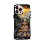BG AKSESUAR Apple iPhone 14 Pro Max ile Uyumlu Doğa Manzara Baskılı, Mat Siyah, Yumuşak Silikon, Şok Emici Kılıf