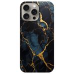 BG AKSESUAR Apple iPhone 14 Pro Max ile Uyumlu Kamera Korumalı HD Baskılı Silikon Kılıf, Mavi Mermer Desen