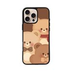 BG AKSESUAR Apple iPhone 14 Pro Max Uyumlu Baskılı, Mat Siyah, Yumuşak Silikon, Şok Emici, Oyuncak Ayıcık Tasarımı Kapak Kılıf